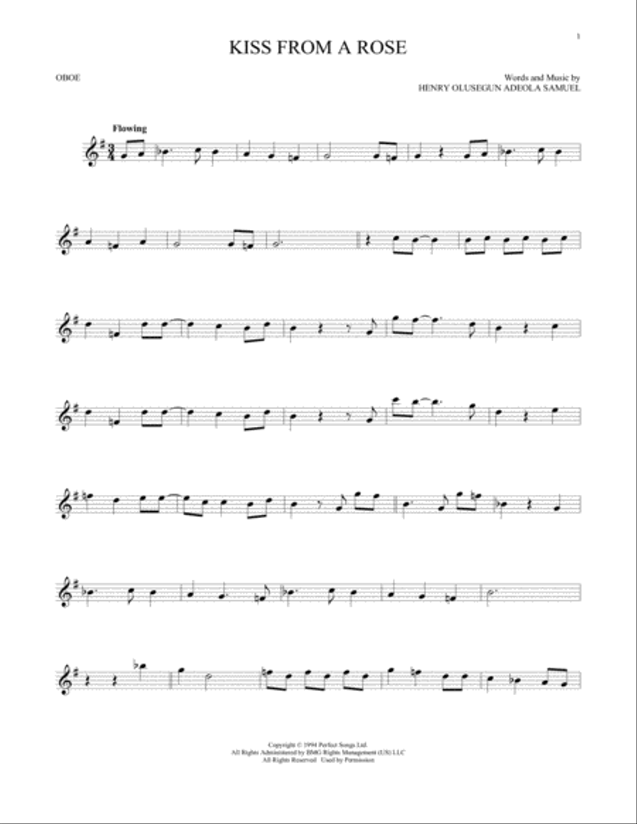 Kiss From A Rose Kiss From A Rose School and Community scores gallery preview page 1