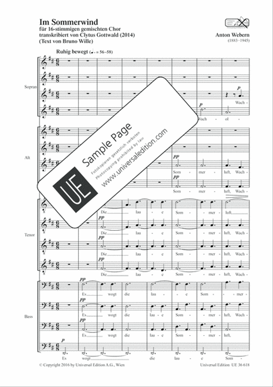 Im Sommerwind Im Sommerwind 4-Part scores gallery preview page 3