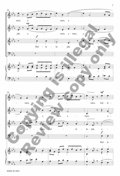 Praise and Honor and Wisdom and Thanks (Choral Score) image number null