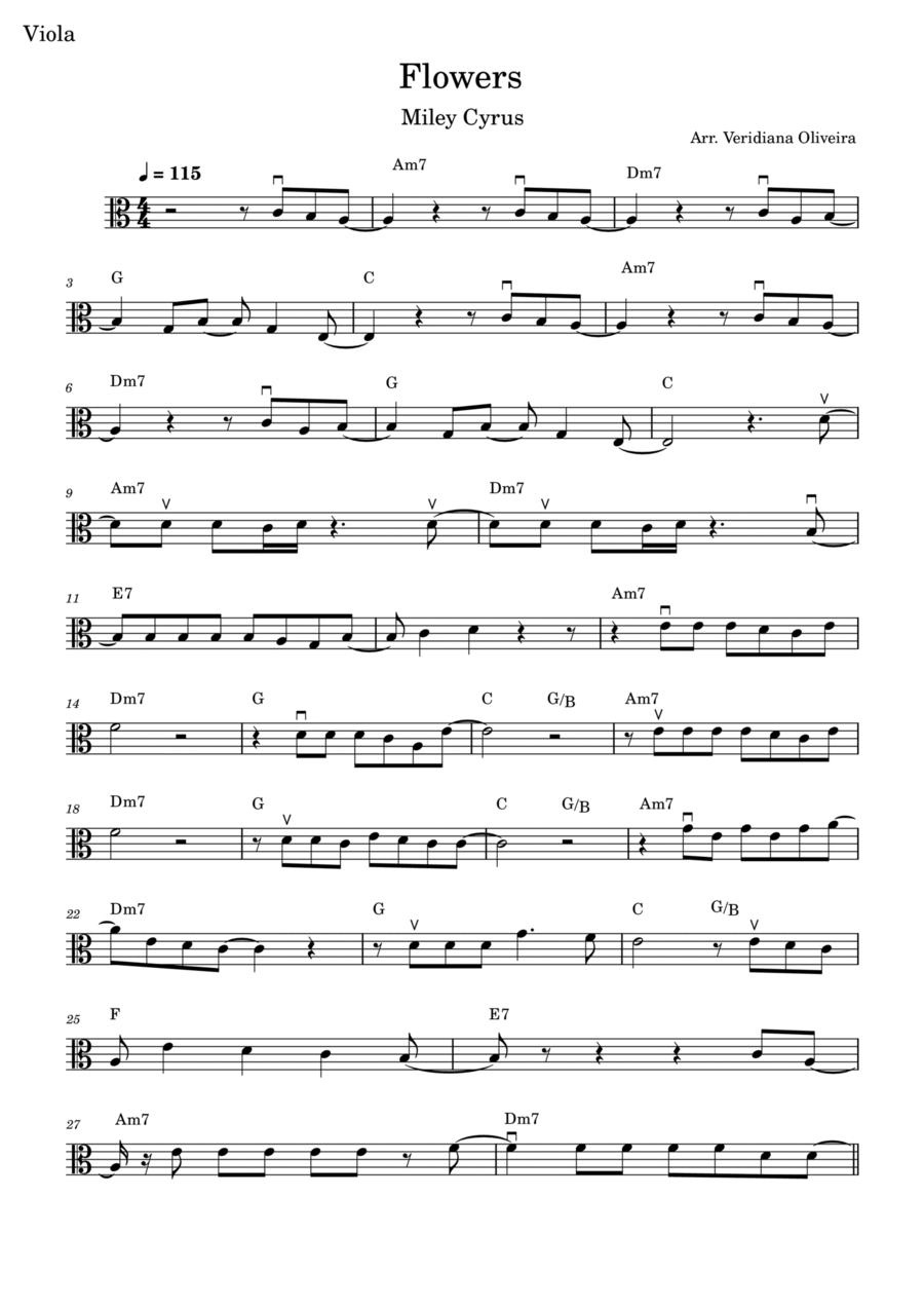 Flowers Viola scores gallery preview page 1