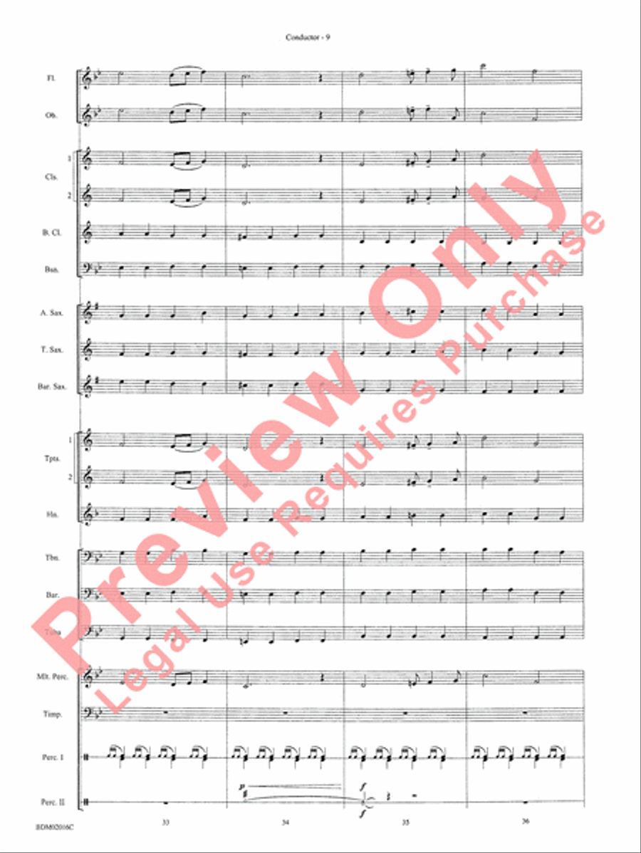 Graduation Suite (Processional: Pomp and Circumstance March No. 1 / Recessional: Rondeau from Premiere Suite) Concert Band scores gallery preview page 11