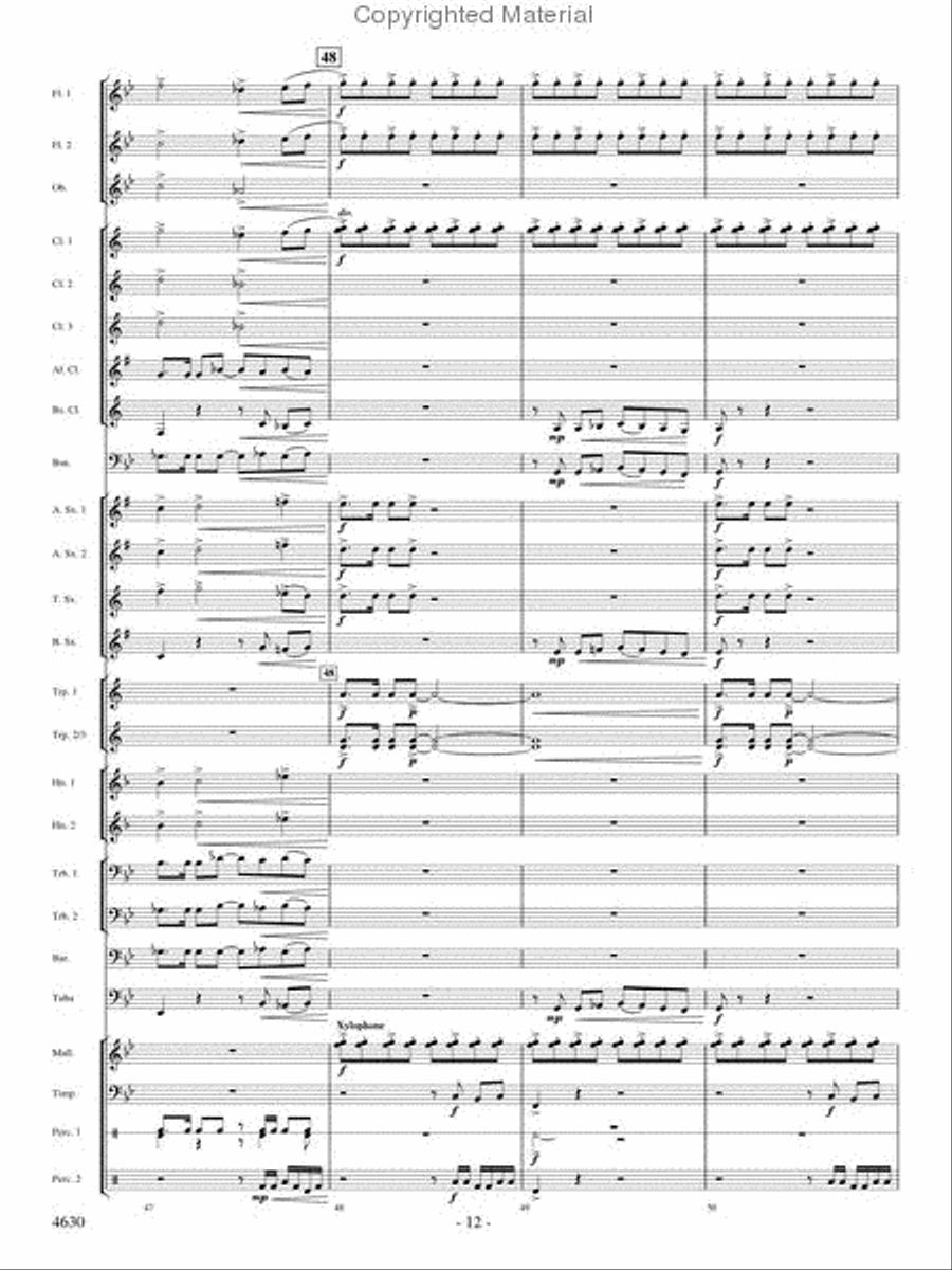 Joyous Alleluias Concert Band scores gallery preview page 11