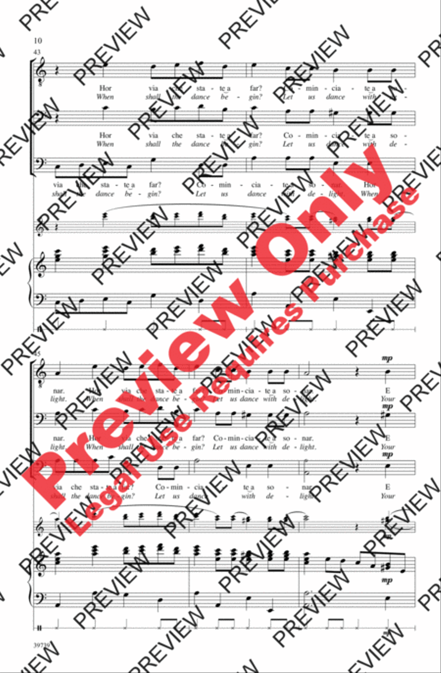 Sonatemi un Balletto Men's Choir scores gallery preview page 10