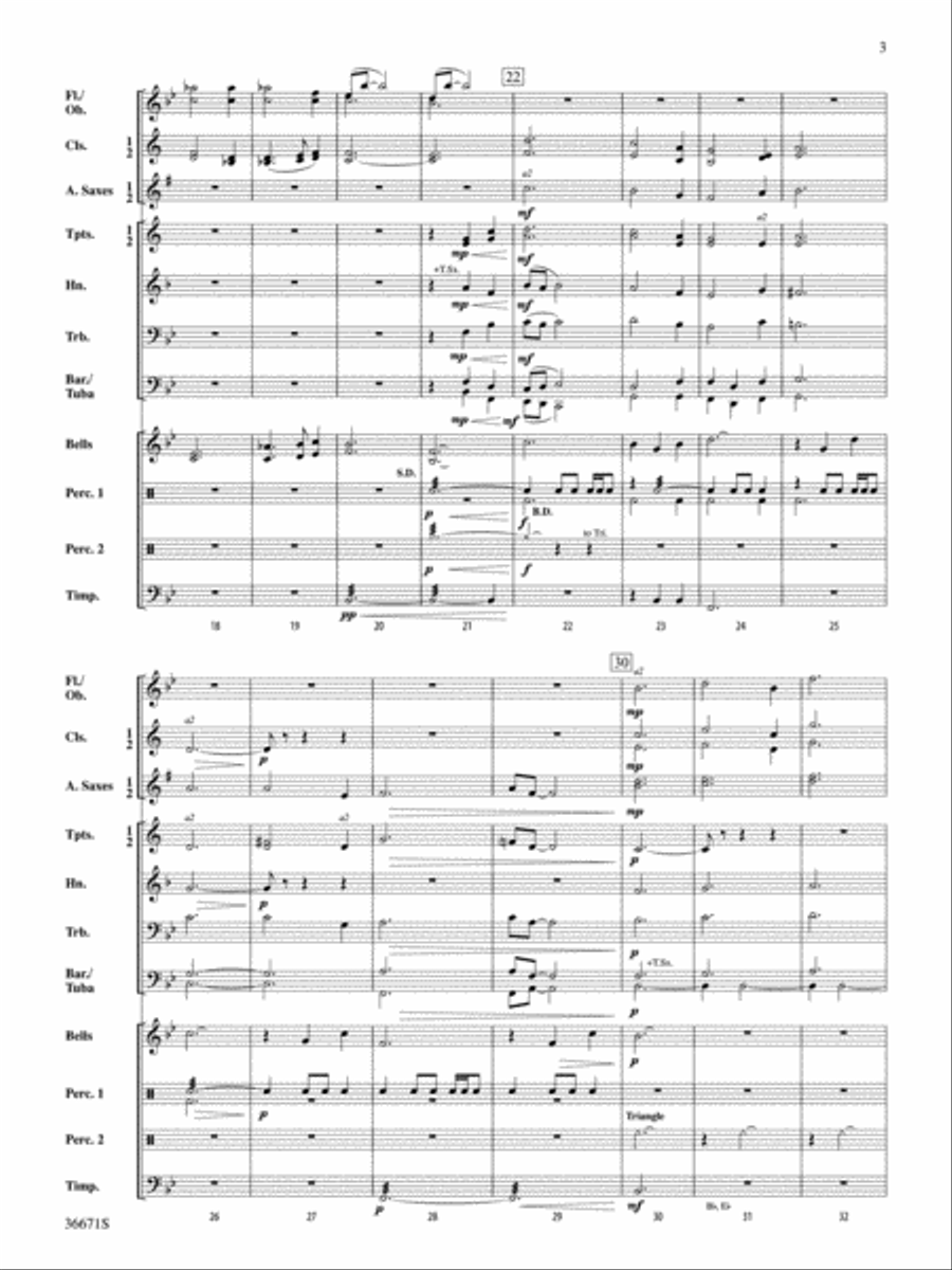 Cape Breton Lullaby Concert Band scores gallery preview page 3