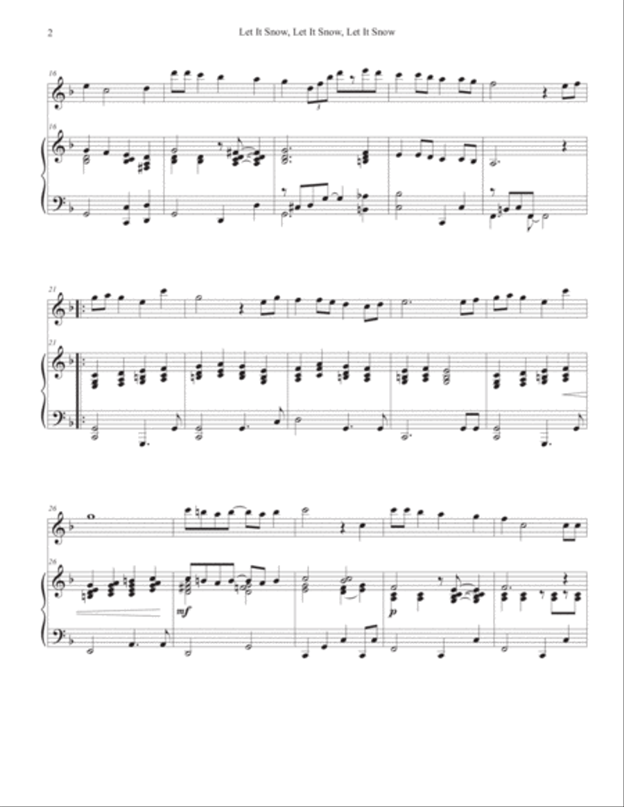 Let It Snow! Let It Snow! Let It Snow! Flute Solo scores gallery preview page 2
