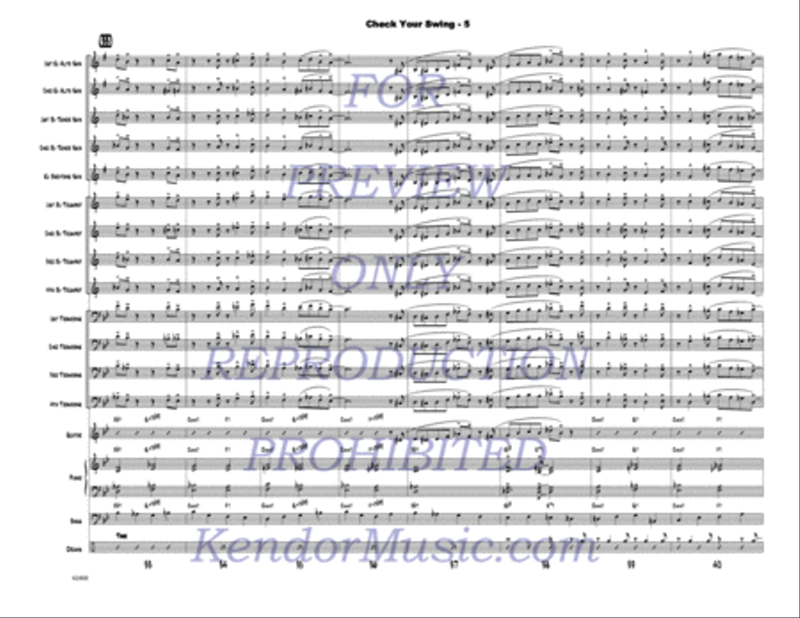 Check Your Swing Check Your Swing Jazz Ensemble scores gallery preview page 6