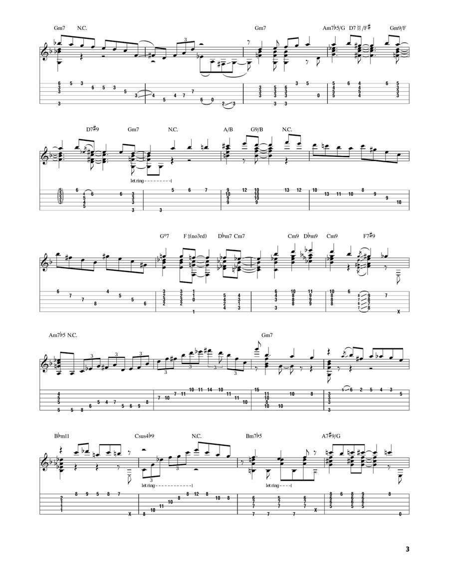 Bye Bye Blackbird Bye Bye Blackbird Electric Guitar scores gallery preview page 3