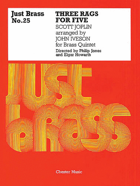 Three Rags for Brass Quintet by Scott Joplin Brass Quintet - Sheet Music