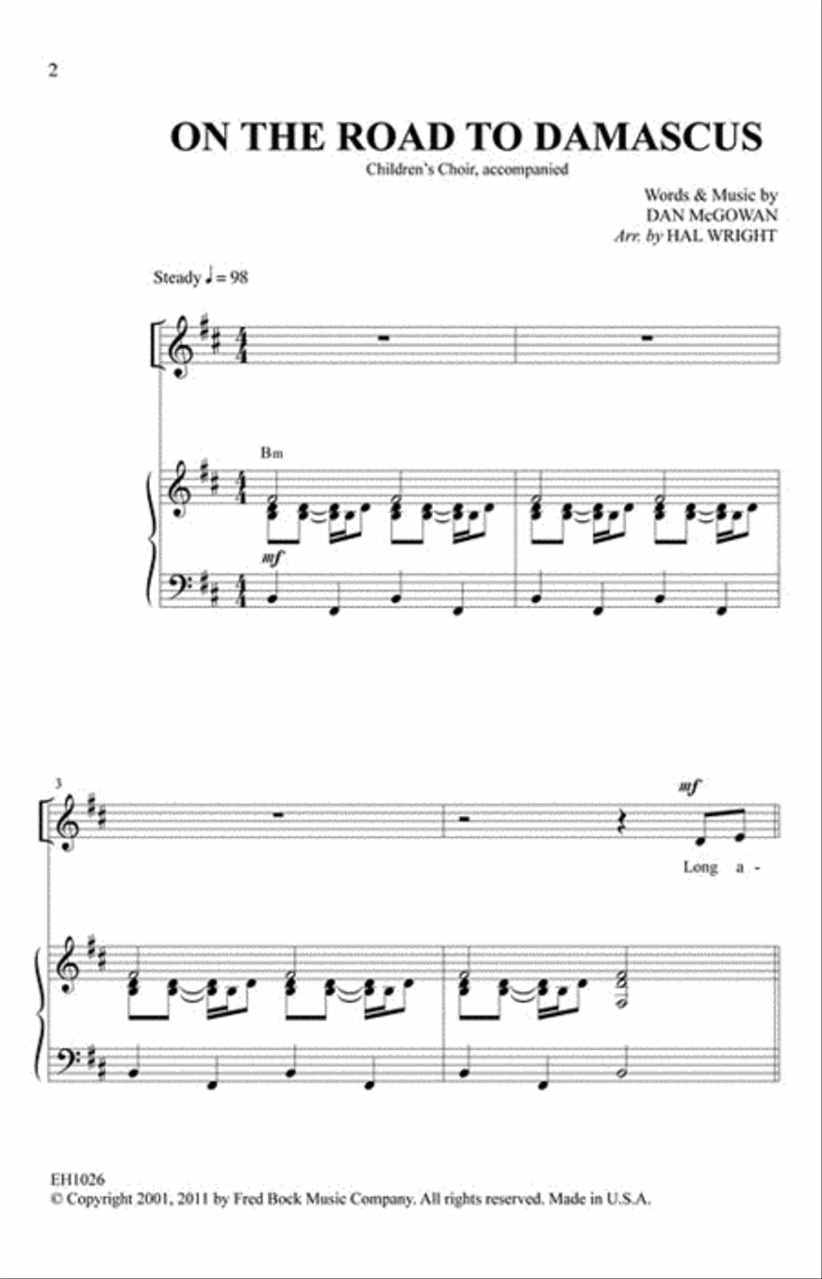 The Road to Damascus Choir scores gallery preview page 2