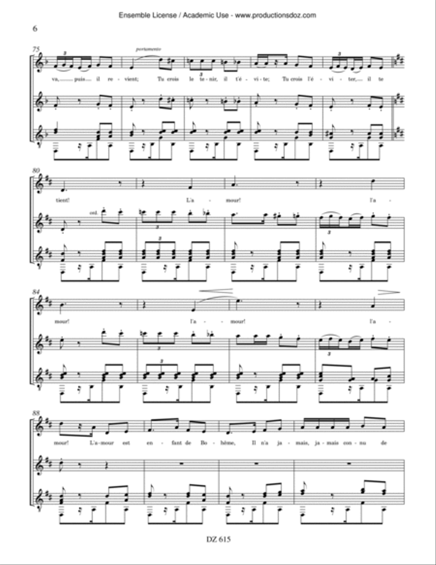 Habanera de Carmen Classical Guitar scores gallery preview page 6