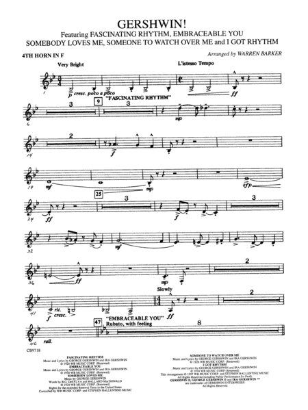 Gershwin! (Medley): 4th F Horn