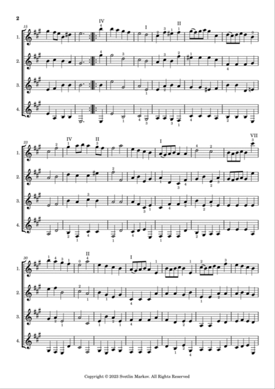 Aria (from Watermusic) Classical Guitar scores gallery preview page 2