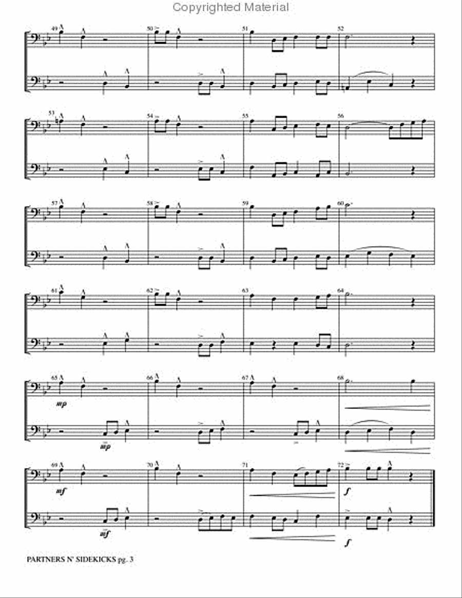 Partners n' Sidekicks Trombone Duet scores gallery preview page 5