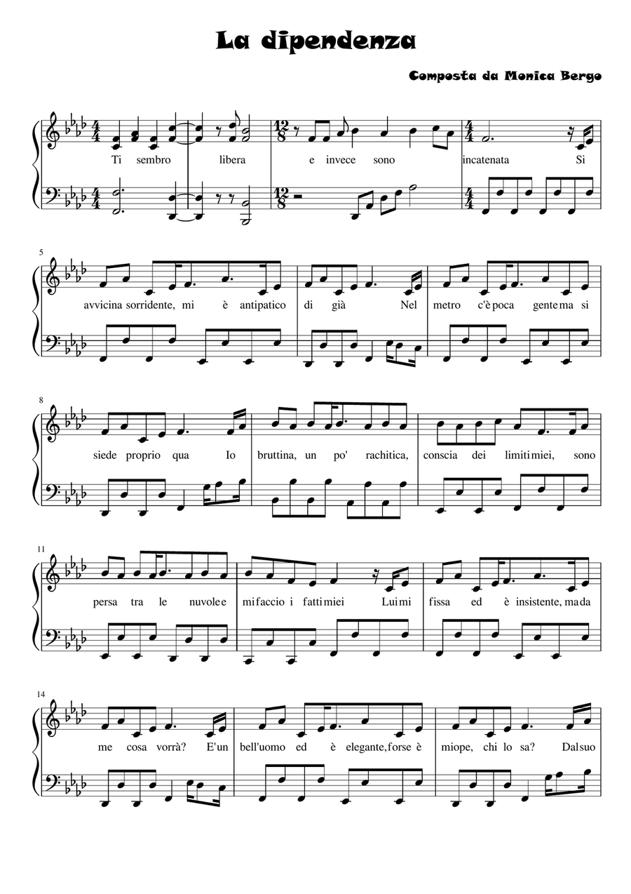 ADDICTION Piano Solo scores gallery preview page 1
