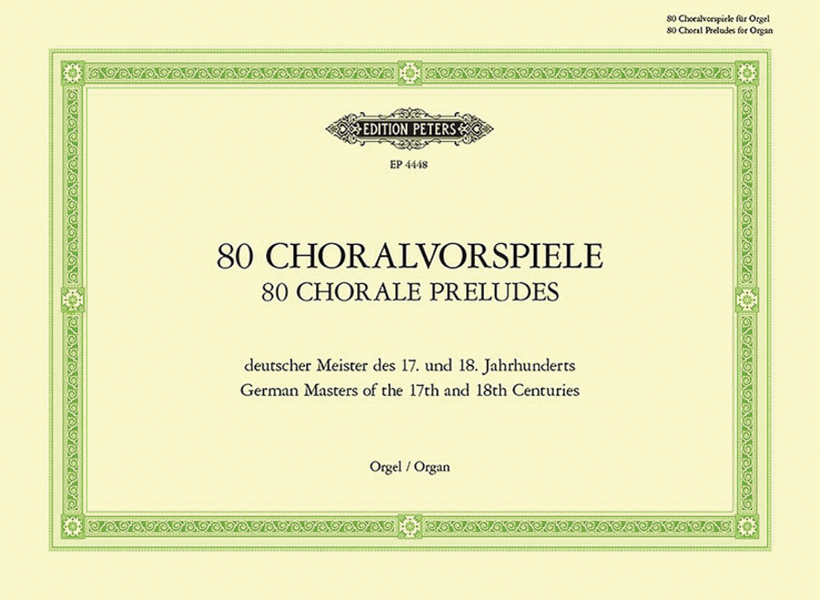 Chorale Preludes Of The 17th And 18th Centuries Organ - Sheet Music