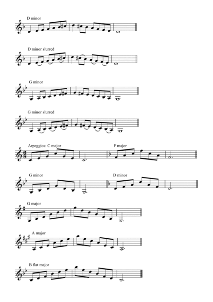 Violin scales Grade 1 to 5 Violin Solo scores gallery preview page 4
