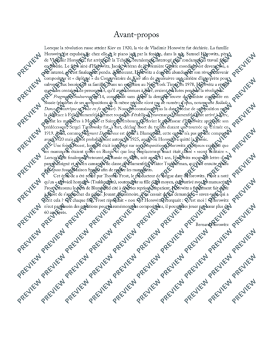 Fragment douloureux Piano Solo scores gallery preview page 4