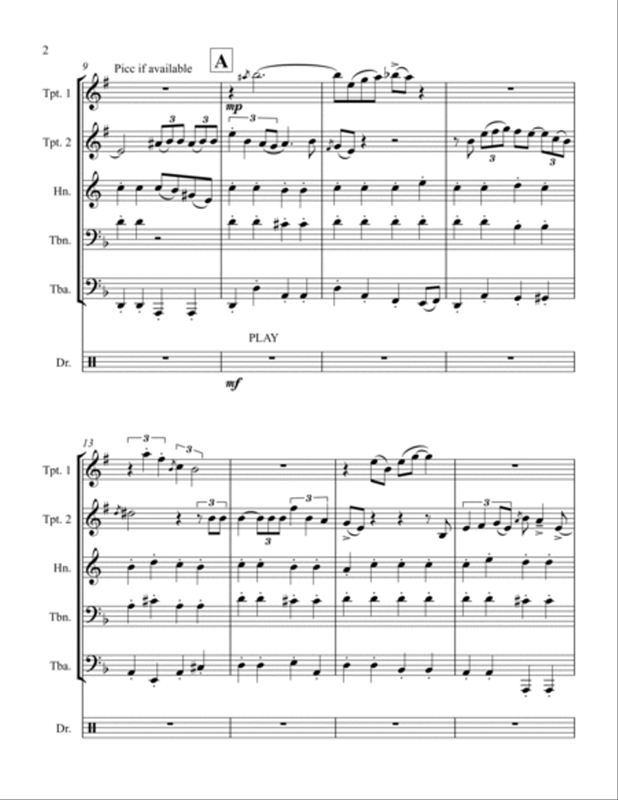 St. James Infirmary Small Ensemble scores gallery preview page 2
