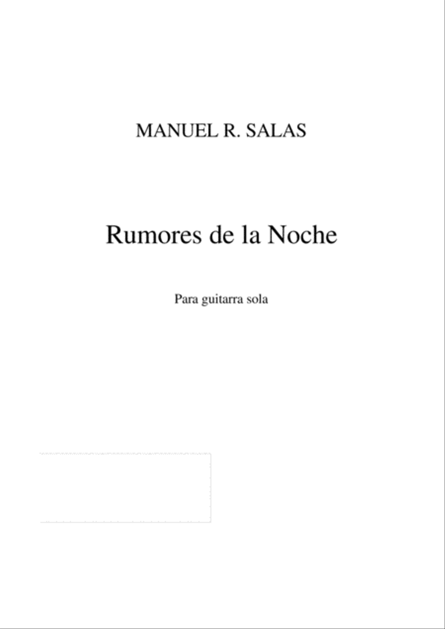 Rumores de la noche Rumores de la noche Guitar Solo scores gallery preview page 1