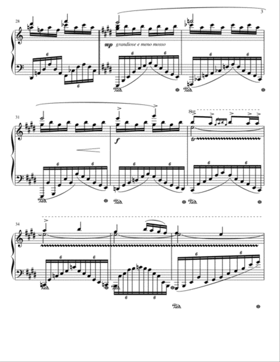 Prelude in Eb Major WoO 1 Piano Solo scores gallery preview page 3