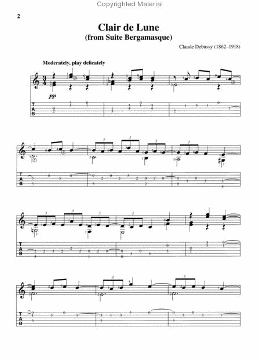Easy Favorites for Classical Guitar Guitar Tablature scores gallery preview page 2