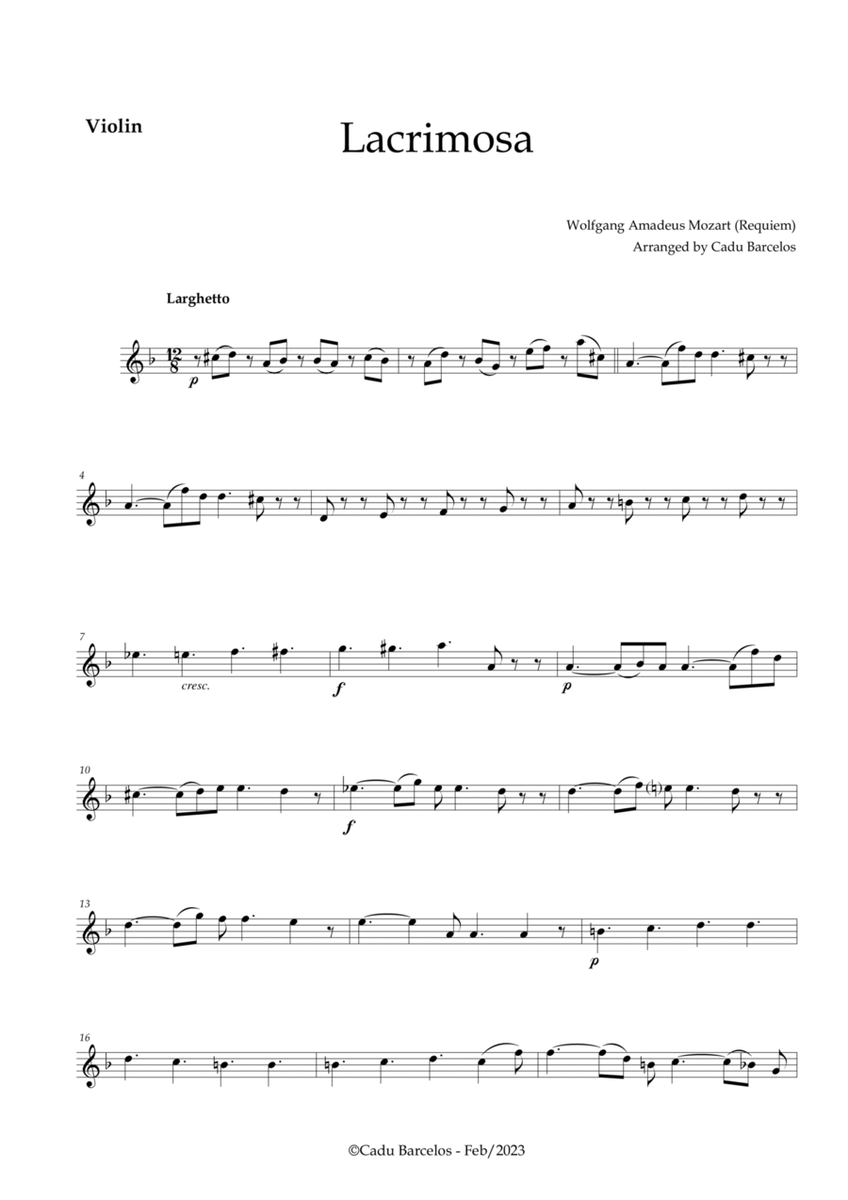 Lacrimosa - Violin no chords (Mozart) image number null