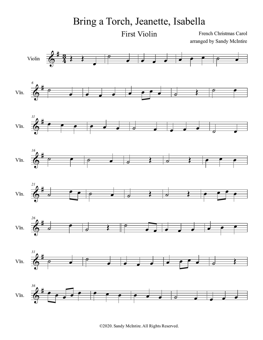 Bring a Torch, Jeanette, Isabella String Trio scores gallery preview page 5