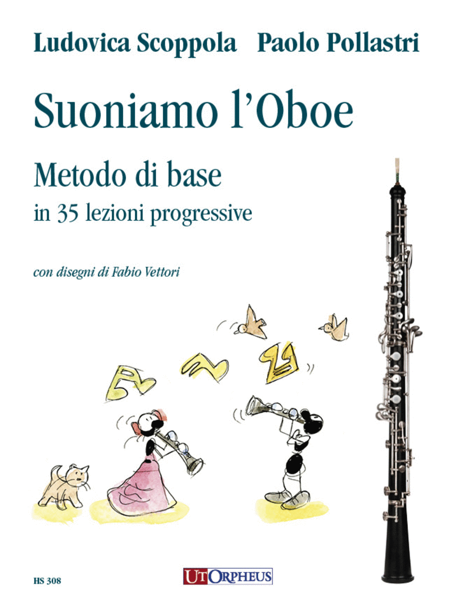 Suoniamo l’Oboe. Metodo di base in 35 lezioni progressive. Drawings by Fabio Vettori Oboe Solo scores gallery preview page 1