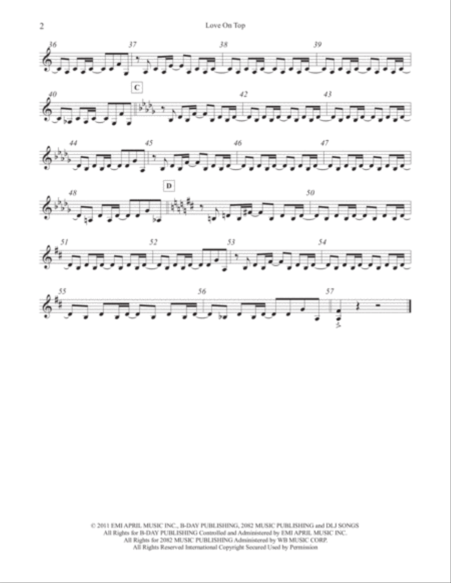 Love On Top String Quartet scores gallery preview page 3