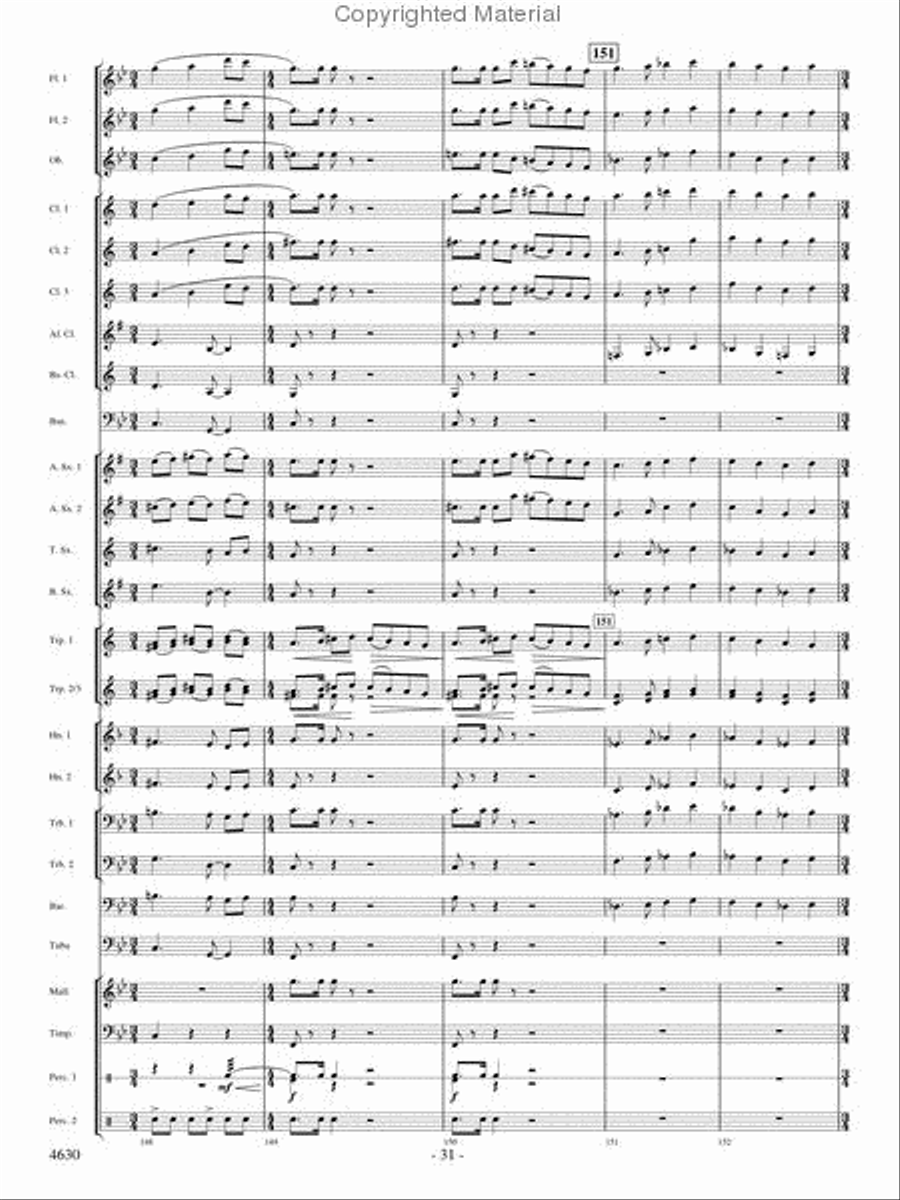 Joyous Alleluias Joyous Alleluias Concert Band scores gallery preview page 30