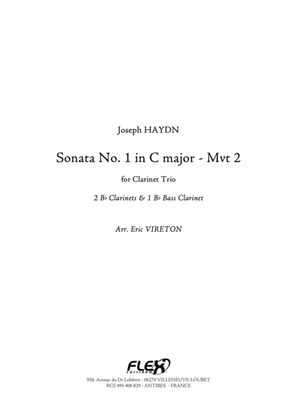 Book cover for Sonata No. 1 in C Major - Mvt 2