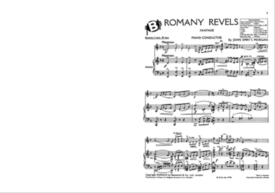 Morgan, Je Romany Revels Fantasie Orchestra scores gallery preview page 1
