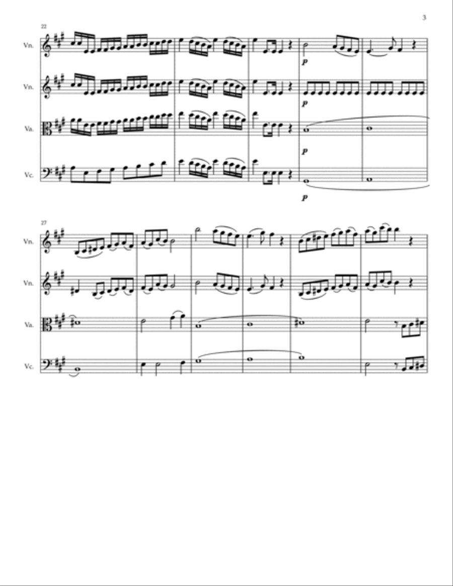 Violin Concerto in A, OP.5 no.2 First Movement Orchestra parts and score String Orchestra scores gallery preview page 3