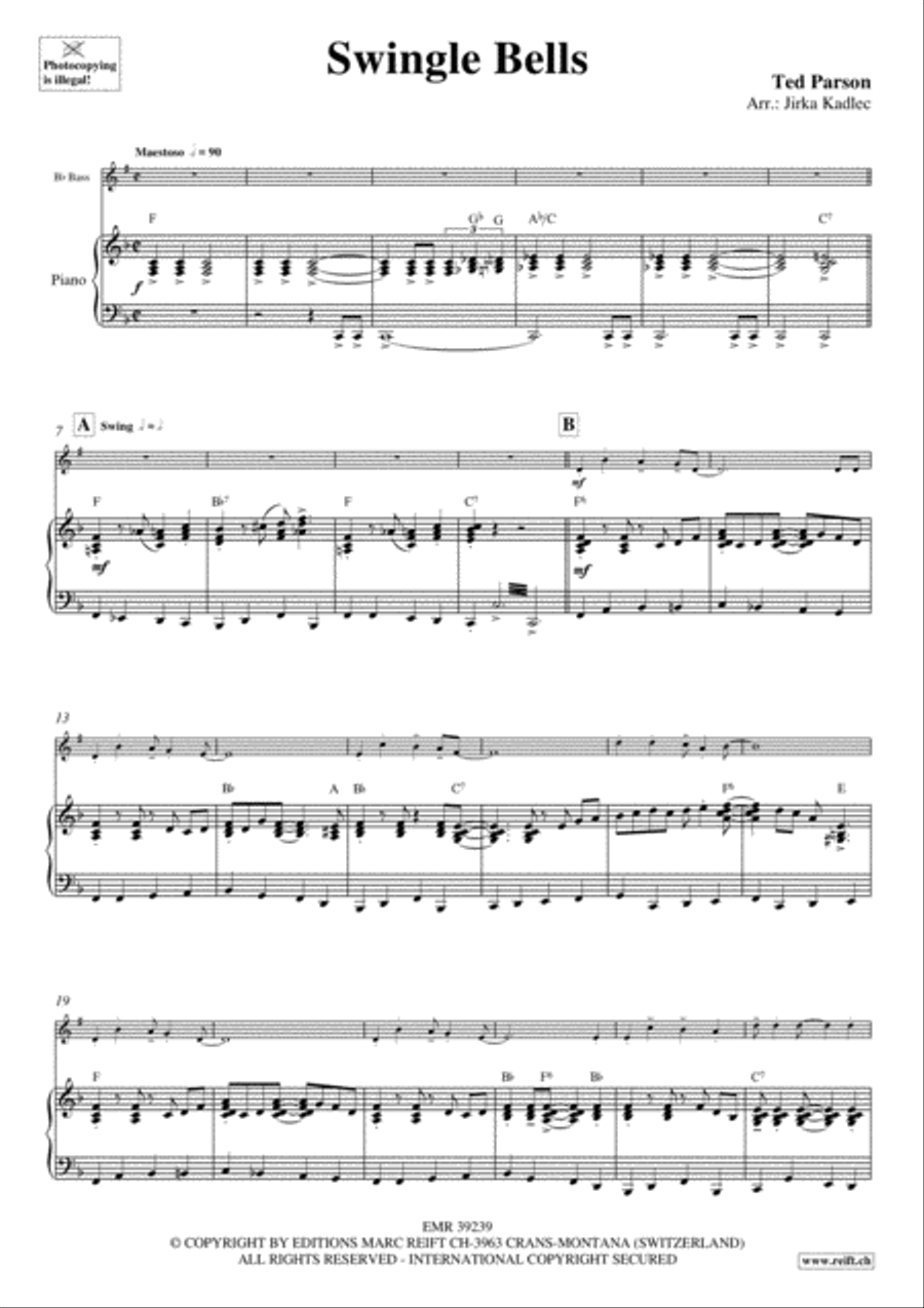 Swingle Bells Piano Accompaniment scores gallery preview page 3