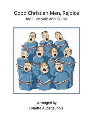Good Christian Men, Rejoice - Flute Solo with Guitar Chords