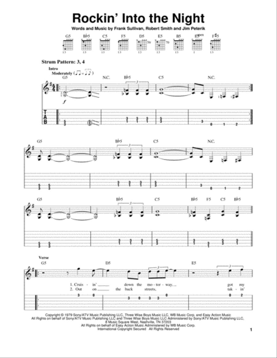 Rockin' Into The Night Rockin' Into The Night Acoustic Guitar scores gallery preview page 1