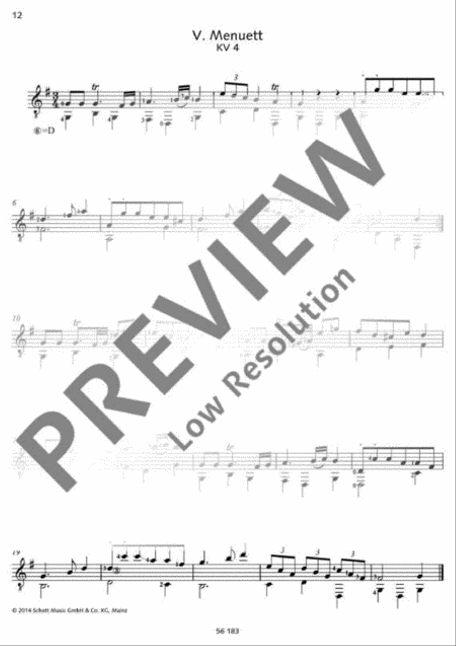 Mozart for Guitar Mozart for Guitar Classical Guitar scores gallery preview page 13