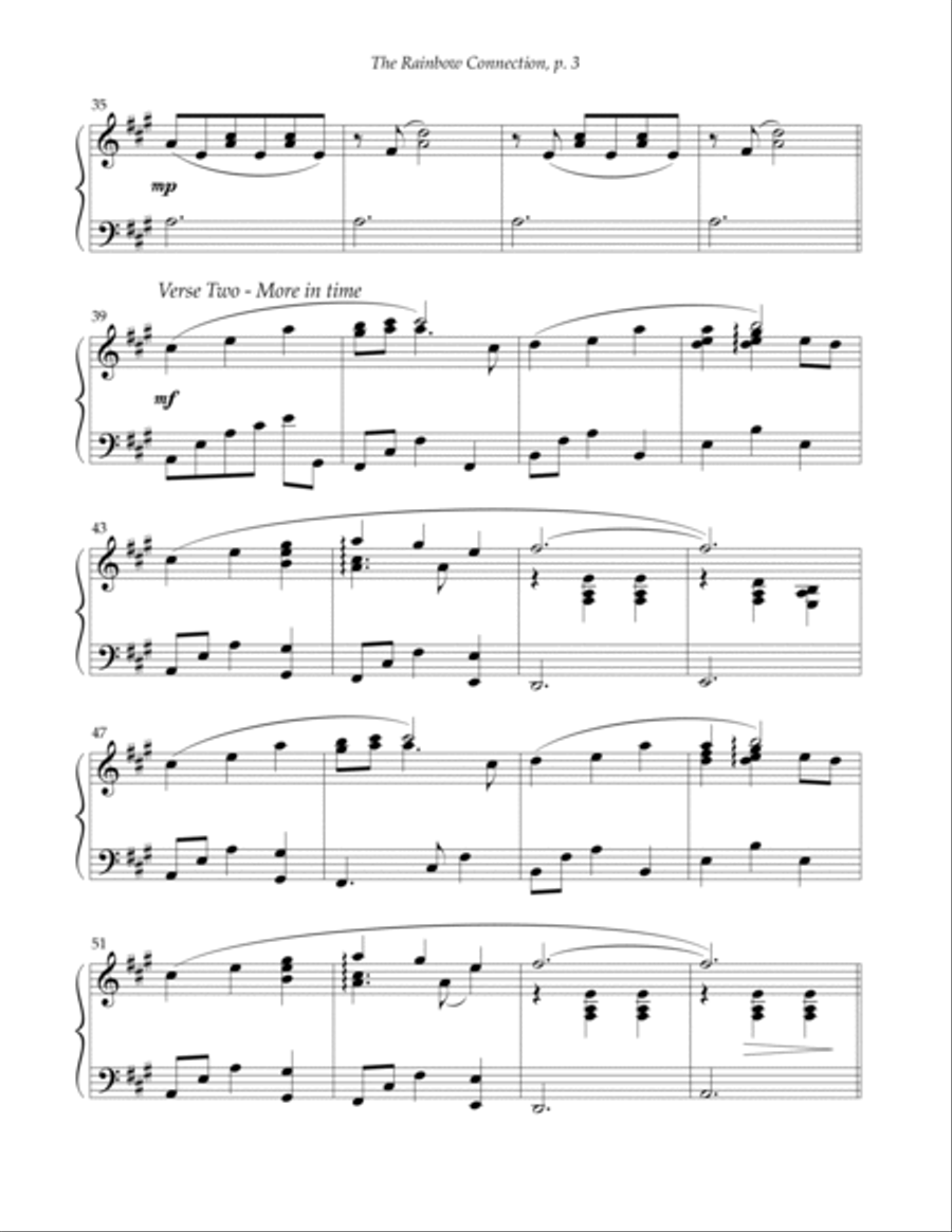 The Rainbow Connection Piano Solo scores gallery preview page 3