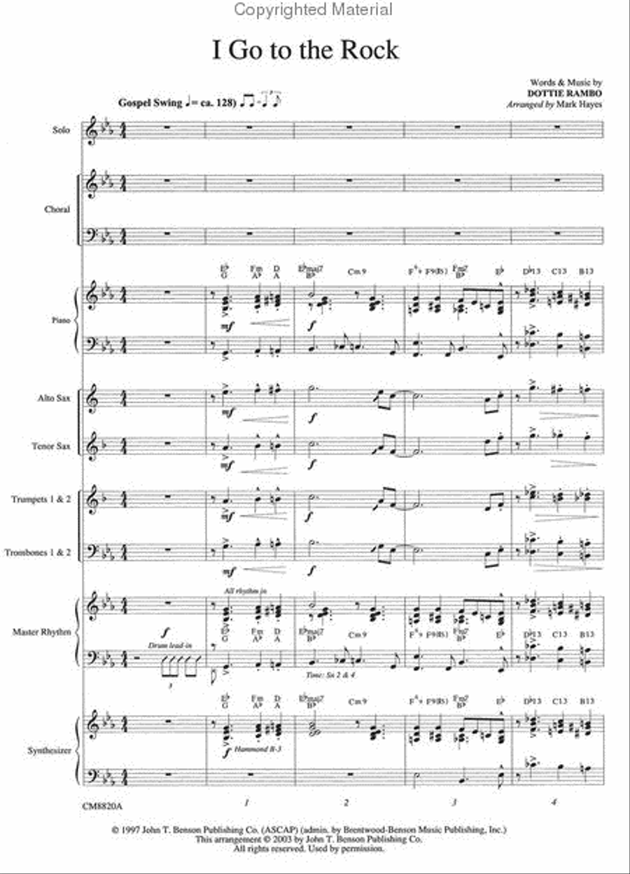 I Go To the Rock I Go To the Rock 4-Part scores gallery preview page 2
