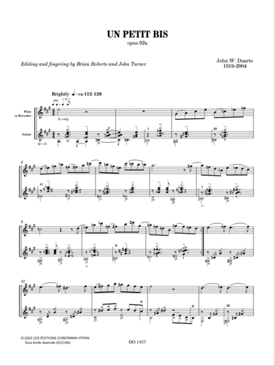 Un petit bis, Op. 92a Flute scores gallery preview page 3