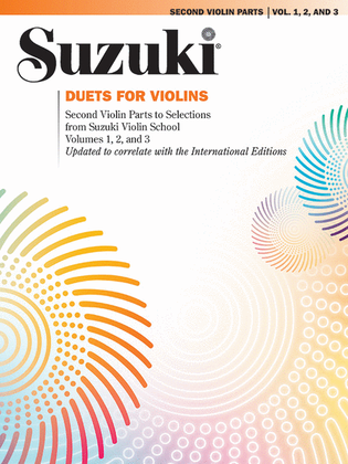 Book cover for Suzuki Violin School, Volumes 1-3 Duets - 2nd Violin Parts
