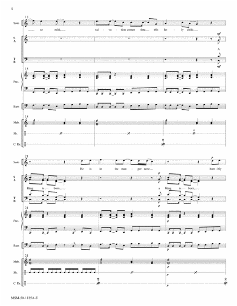 A King Is Born Choir scores gallery preview page 4