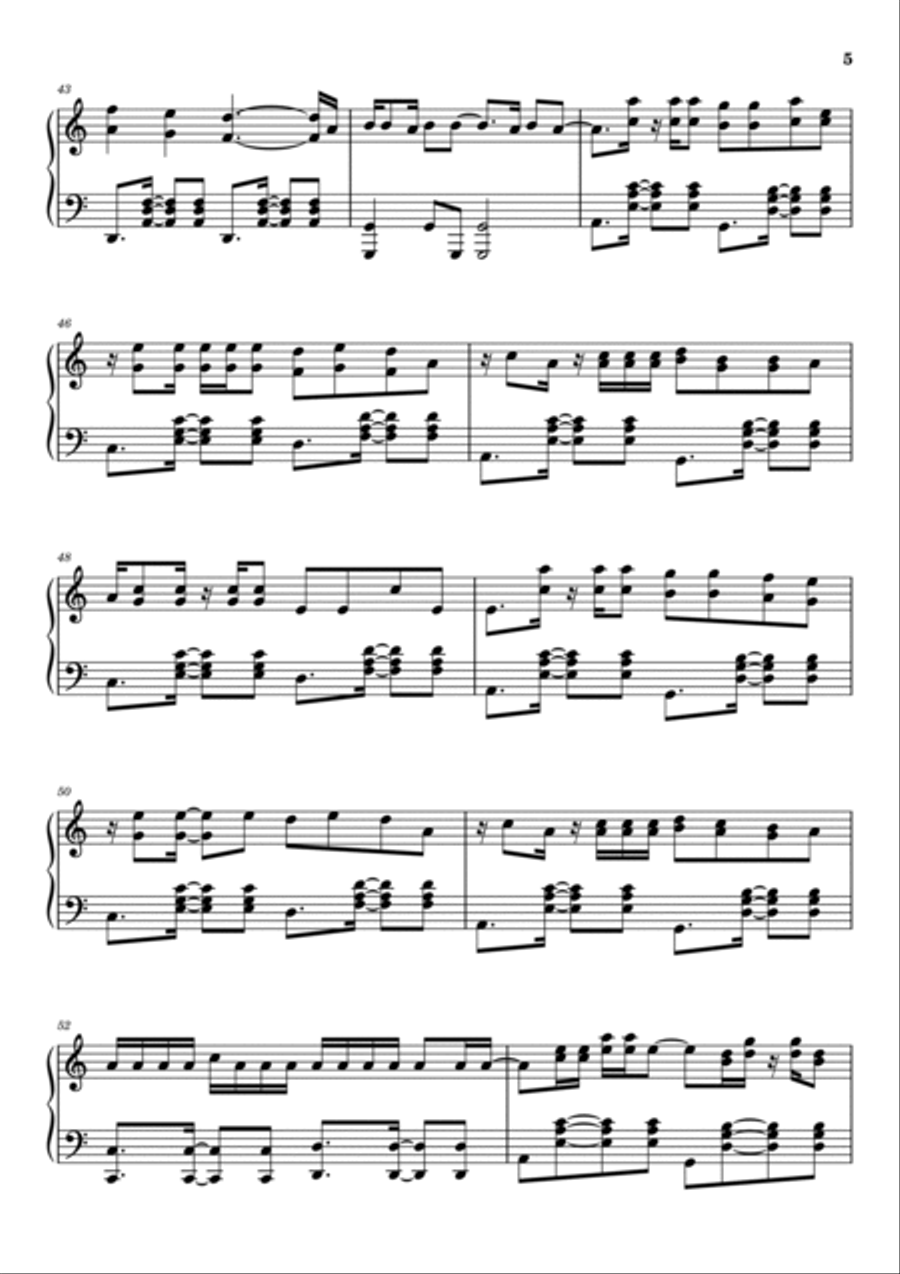 La Tortura La Tortura Piano Solo scores gallery preview page 5