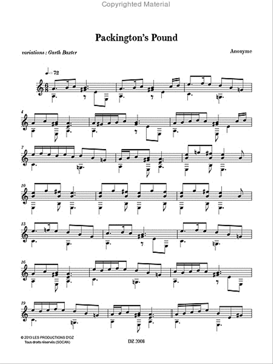 Five Renaissance Pieces Classical Guitar scores gallery preview page 2