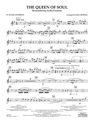 The Queen Of Soul (arr. Paul Murtha)- Conductor Score (Full Score) - Bb Tenor Saxophone