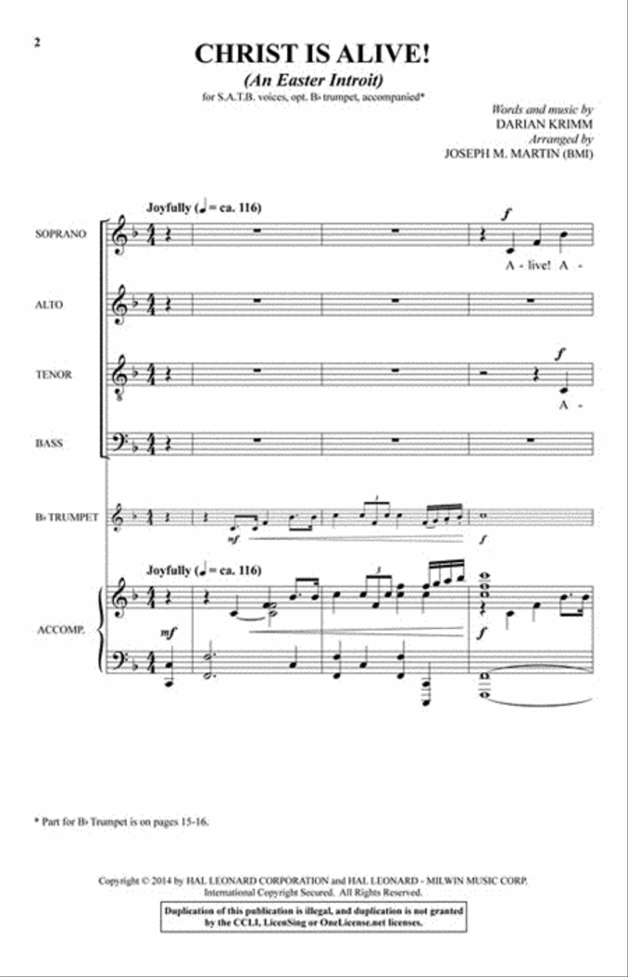 Christ Is Alive! 4-Part scores gallery preview page 2