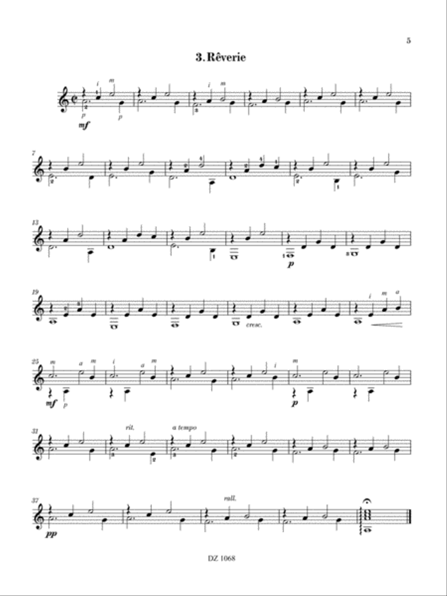 Histoires sans paroles Histoires sans paroles Classical Guitar scores gallery preview page 5
