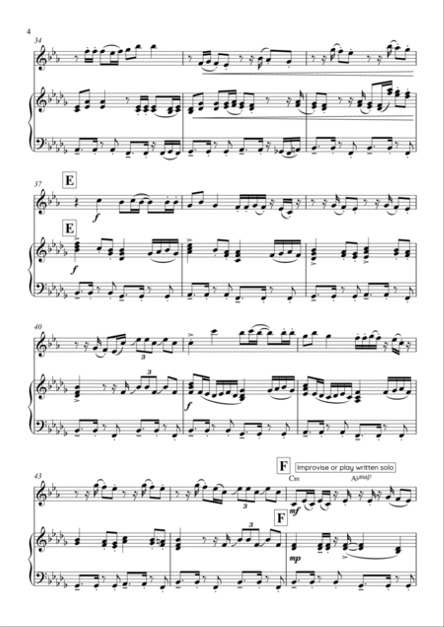 Hips Don't Lie Clarinet Solo scores gallery preview page 4