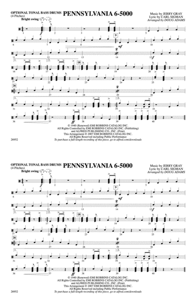Pennsylvania 6-5000: Tonal Bass Drum