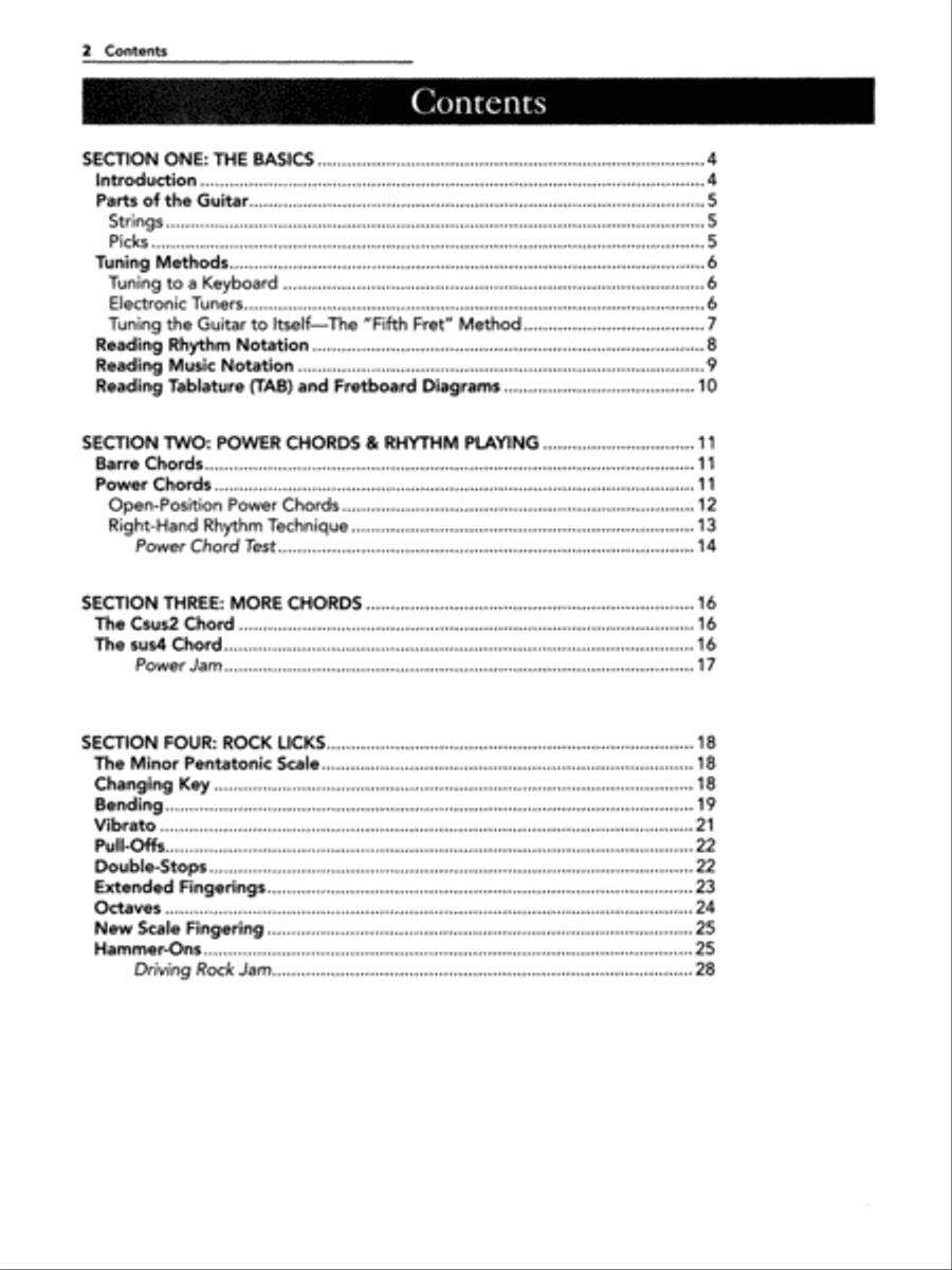 Ultimate Beginner Rock Guitar Basics Mega Pak Electric Guitar scores gallery preview page 2